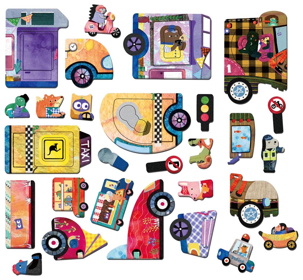 Magnetic Puzzle Box - Vehicles