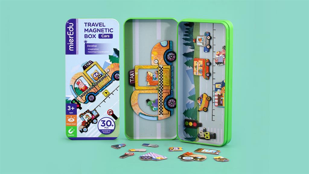 Magnetic Puzzle Box - Vehicles