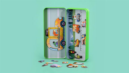 Magnetic Puzzle Box - Vehicles