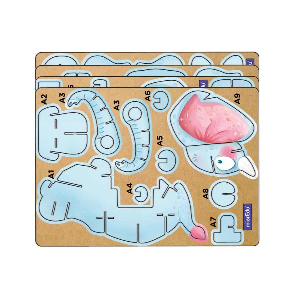 Rompecabezas de construcción 3D - Elefante africano