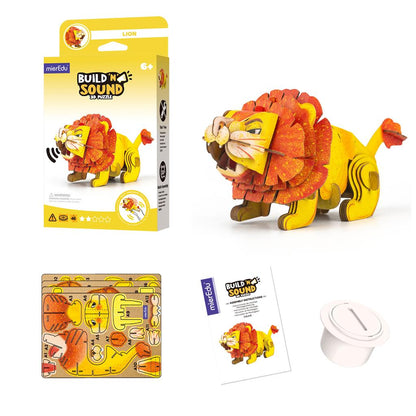 Puzzle 3D Construction - Lion