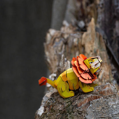Puzzle 3D Construction - Lion