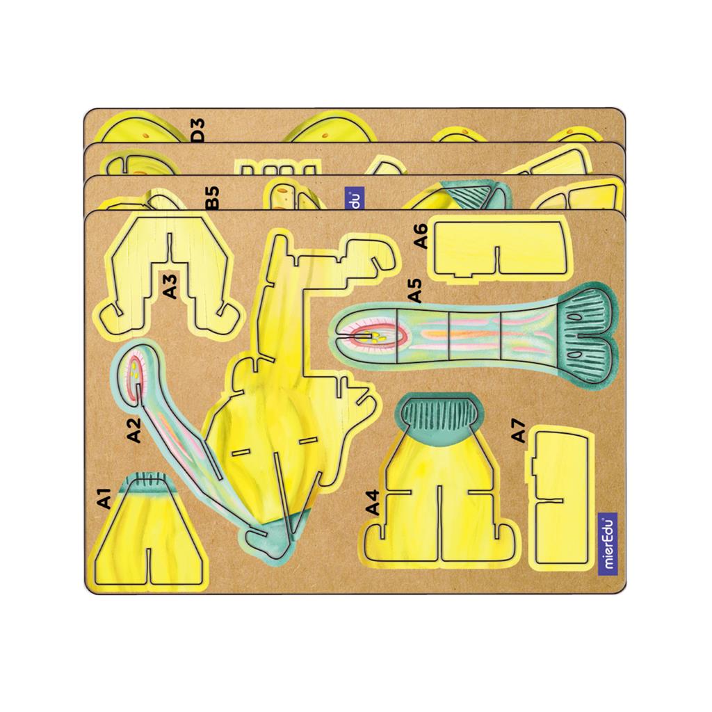 Puzzle 3D Construction - Parasaurolophus