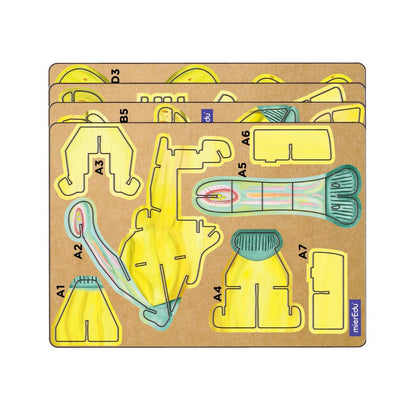 Puzzle 3D Construction - Parasaurolophus