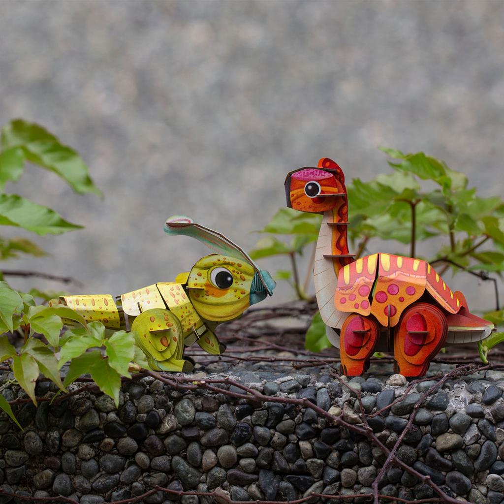 Puzzle 3D Construction - Parasaurolophus