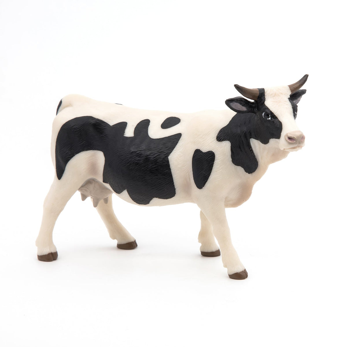 Figurine Vache noire et blanche