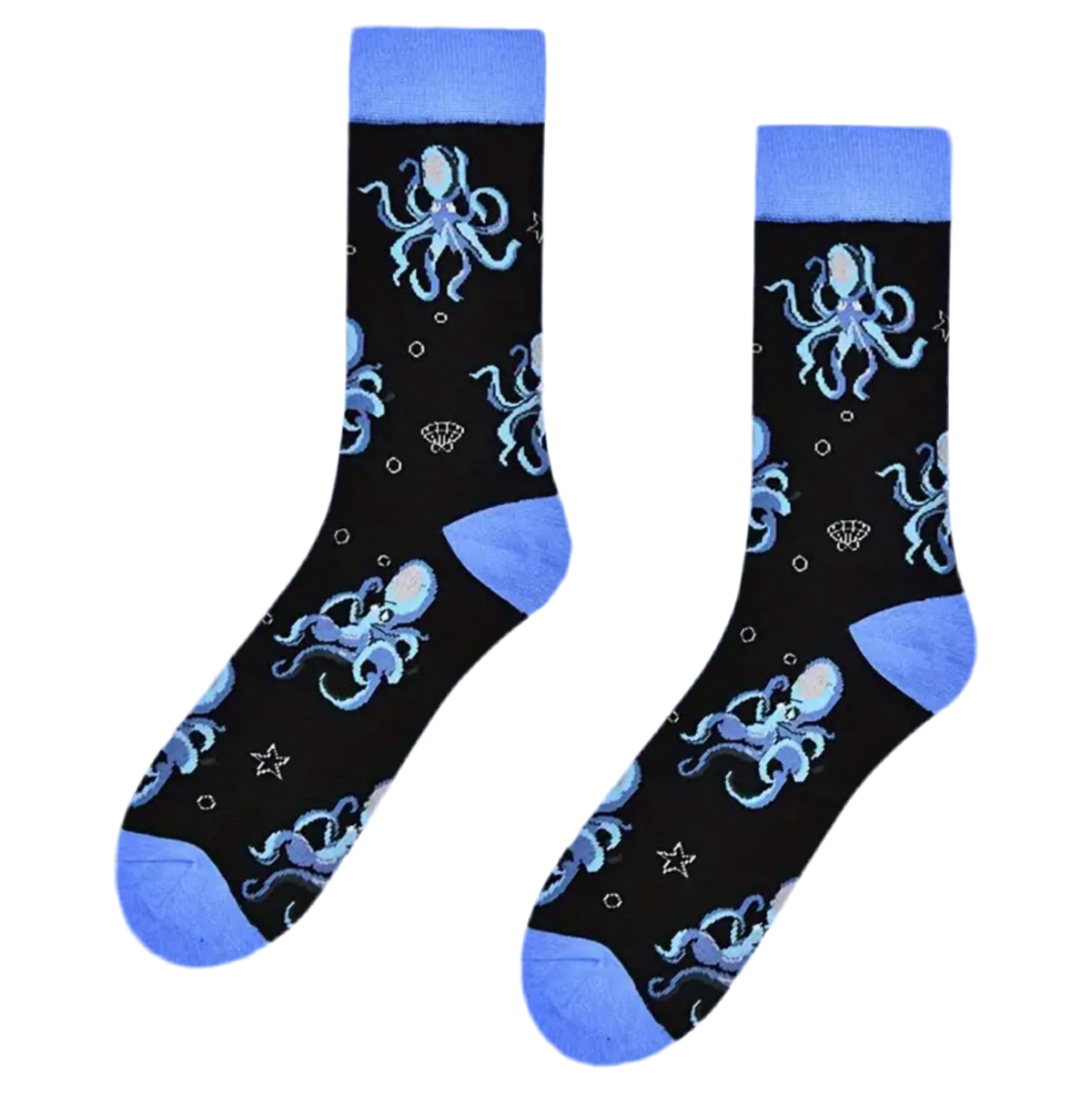 Calcetines de pulpo azul