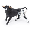 Figurine Taureau espangol noir et blanc