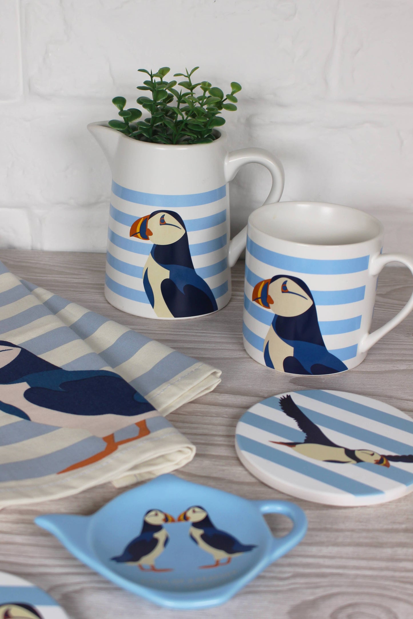 RSPB Puffin Mug - Blue