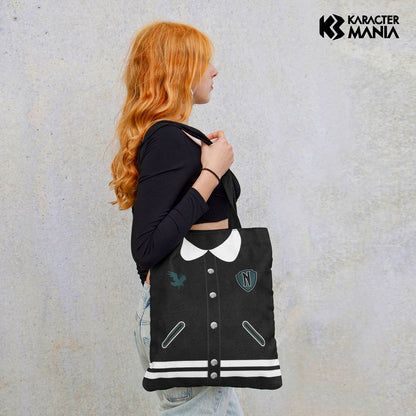Borsa della spesa Wednesday Varsity, nera