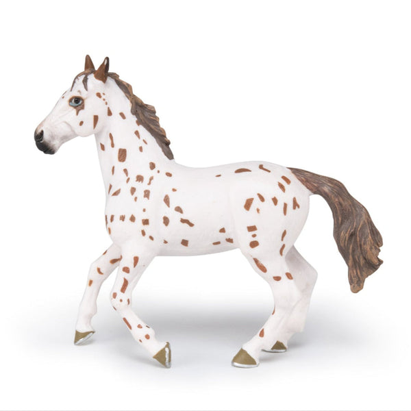 Figurine Jument appaloosa brune Papo - cheval