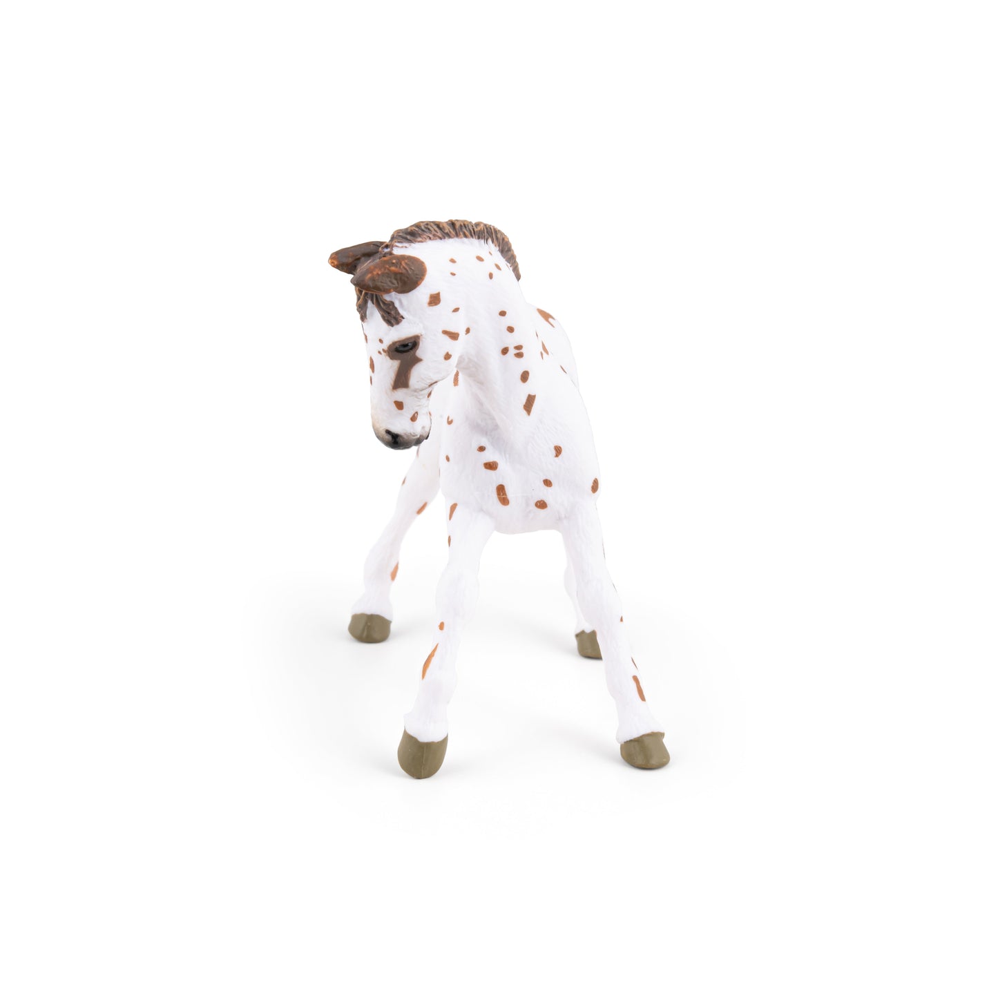 Figurine Poulain appaloosa brun