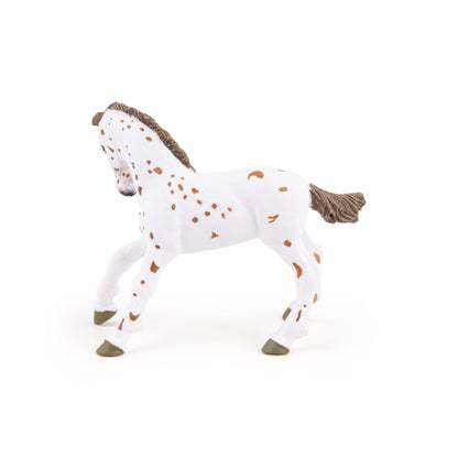 Figurine Poulain appaloosa brun