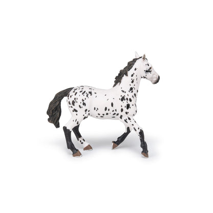 Figurine Cheval appaloosa noir
