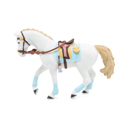 Blue Fashion Horse Figurine