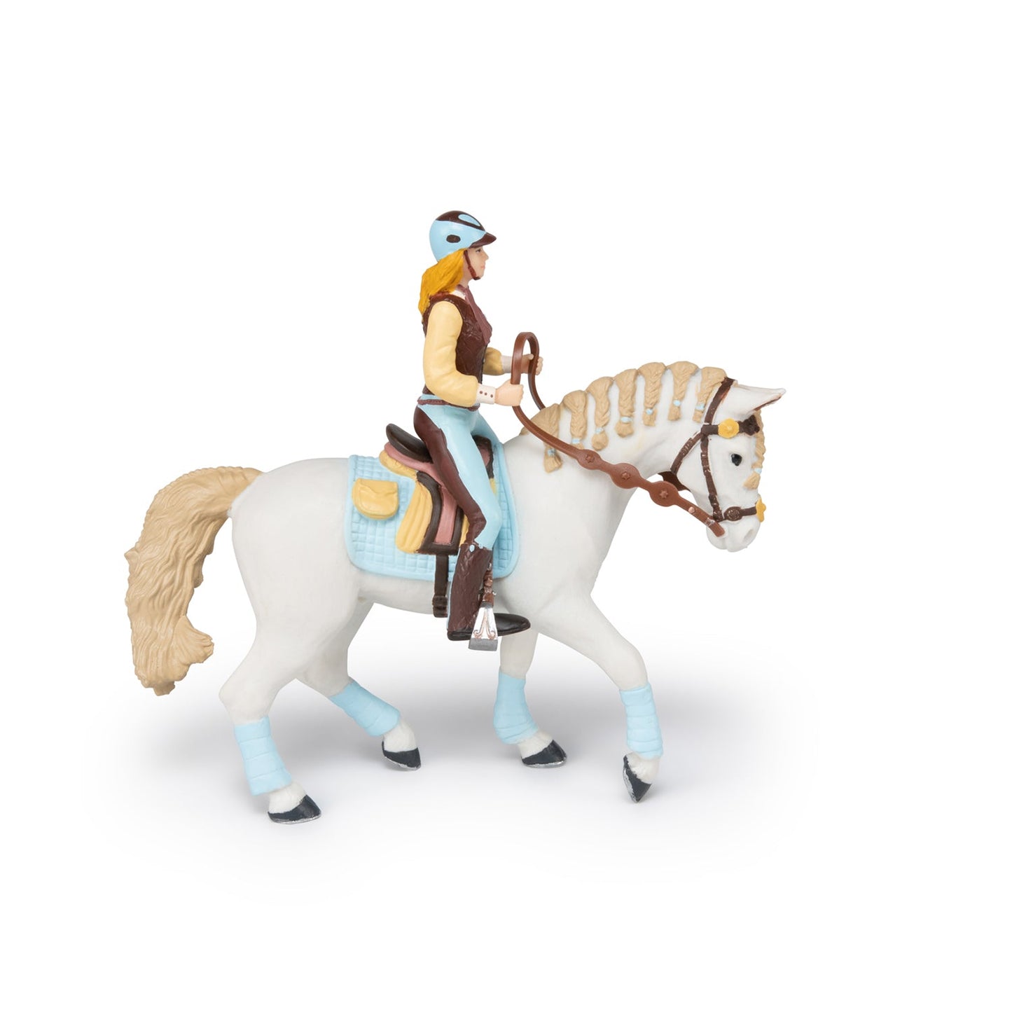 Blue Fashion Horse Figurine