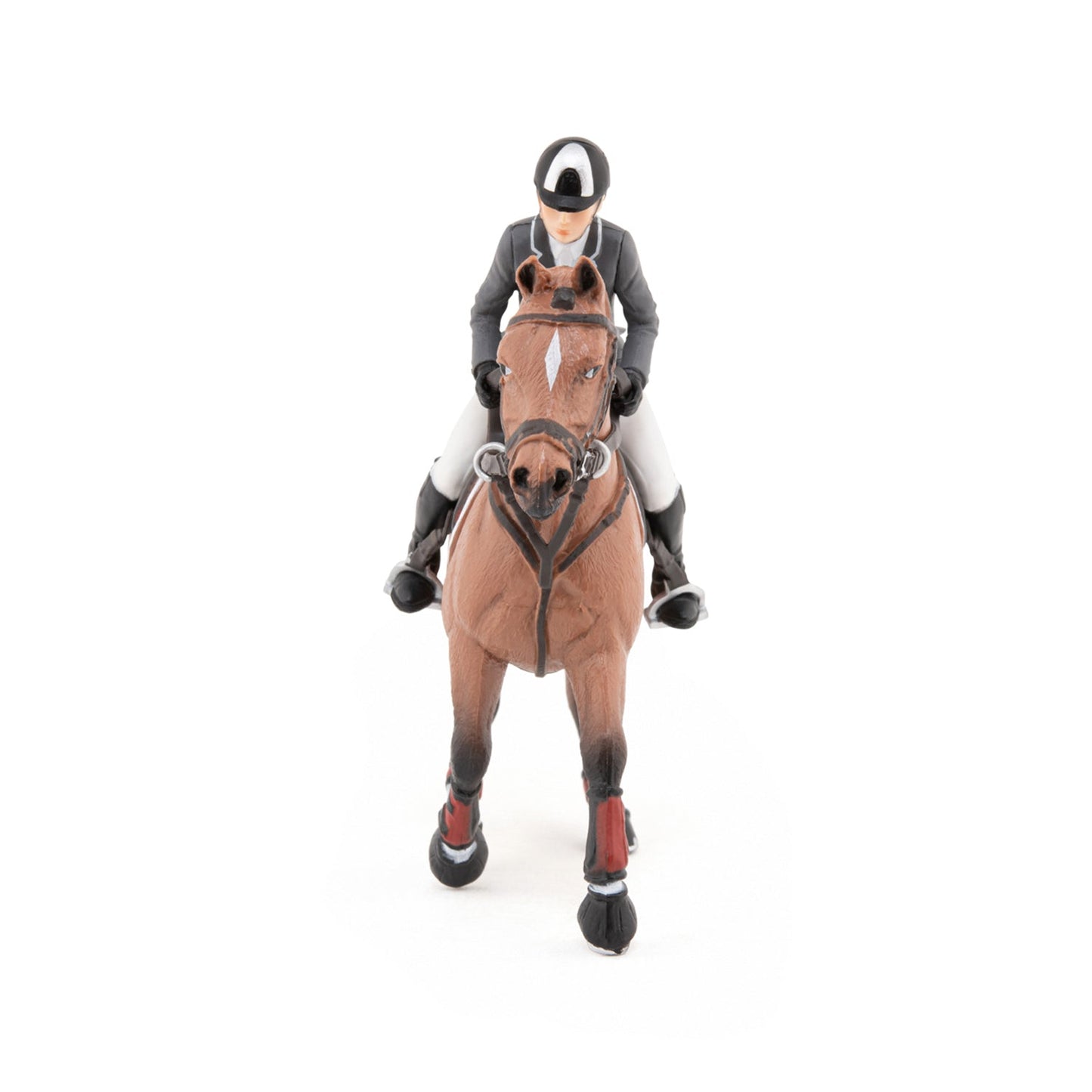 Figurine Cheval de concours et son cavalier