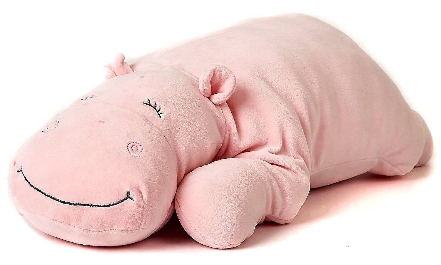 Coussin Hippopotame rose Uni Toys