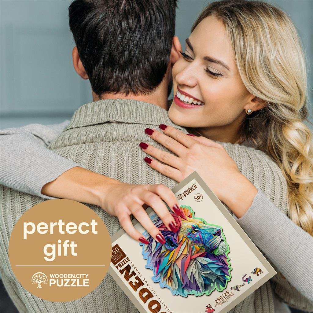 Rompecabezas de león moderno