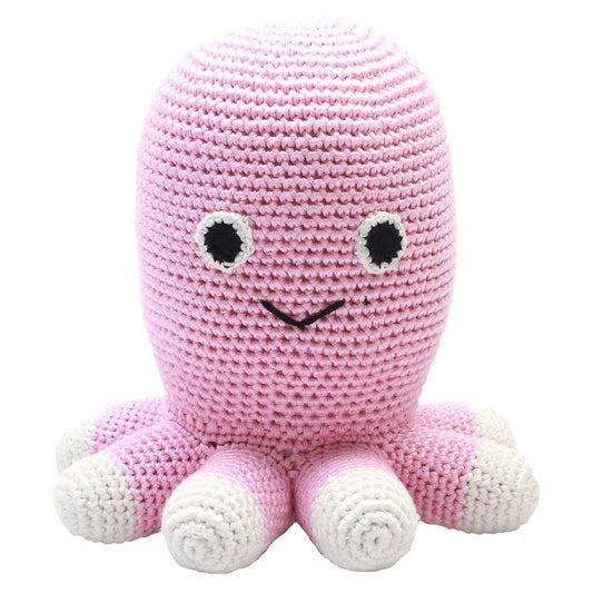 Peluche de ganchillo - Pulpo rosa claro