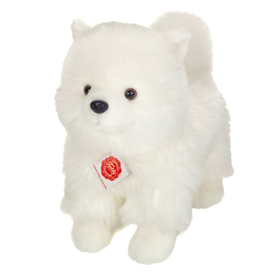 Peluche de Spitz blanco de pie