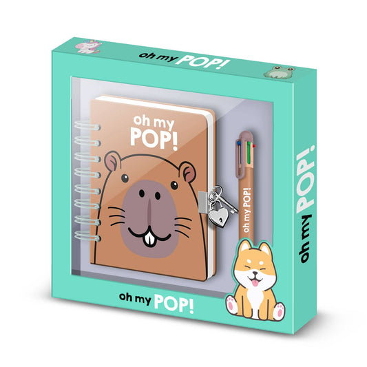 Oh My Pop Capybara - A5 Journal Pack + 6-Color Pen