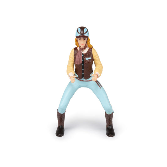 Figurine Cavalière fashion bleue