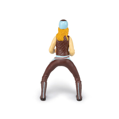 Figurine Cavalière fashion bleue