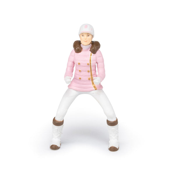Figurine Cavalière fashion hiver Papo - cheval