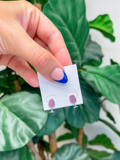 Boucles d'oreilles Verre de Vin