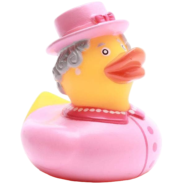 Pato de baño de la Reina Isabel II - rosa - patito de goma