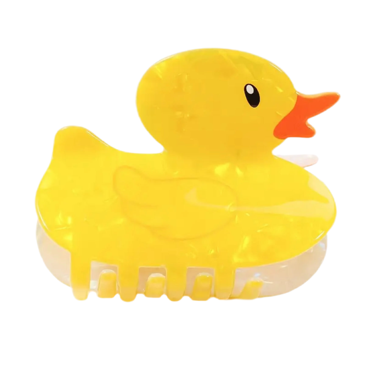 pince a cheveux canard jaune