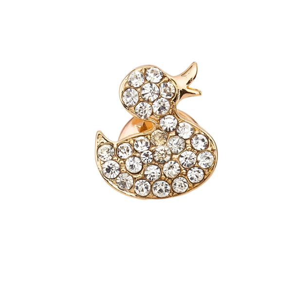 Broche de pato com strass