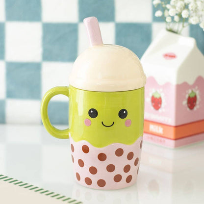 Mug à Couvercle Bubble Tea Kawaii