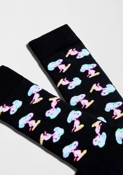BeSnoopy Néon - Chaussettes 100 % coton biologique: Negro / 36/40