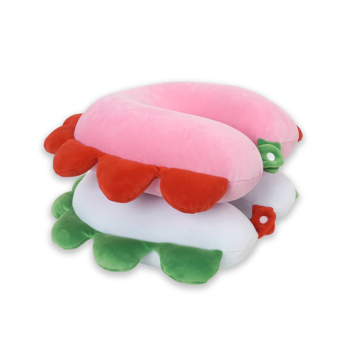 Cuscino da viaggio 3D, petalo azzurro