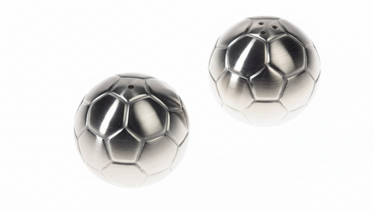Balão de futebol de sal e pimenta