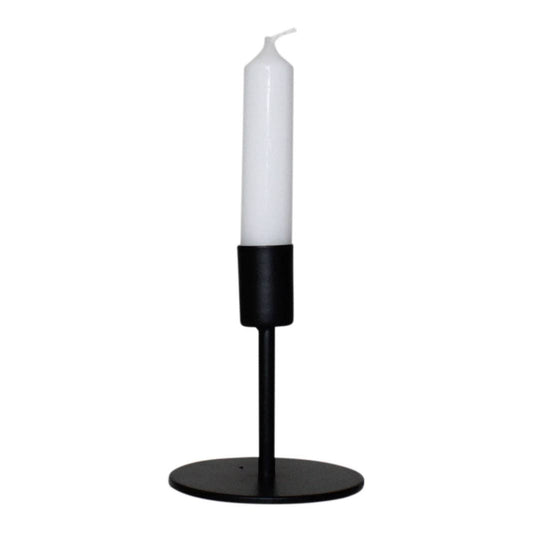 Candlestick - Basic - Metal - Black - 8x8x10cm