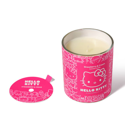 Original Hello Kitty Printed Candle, Strawberry &amp; Cream Scent
