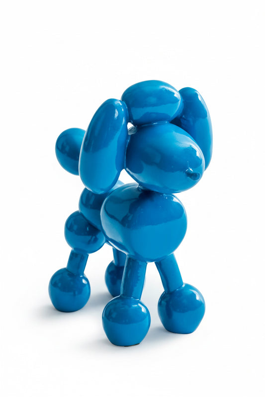 Figura decorativa: Caniche globo azul
