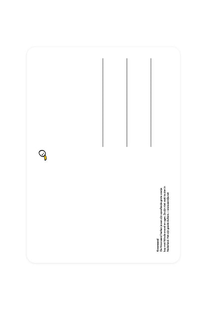 Postcard with Crowning Duck