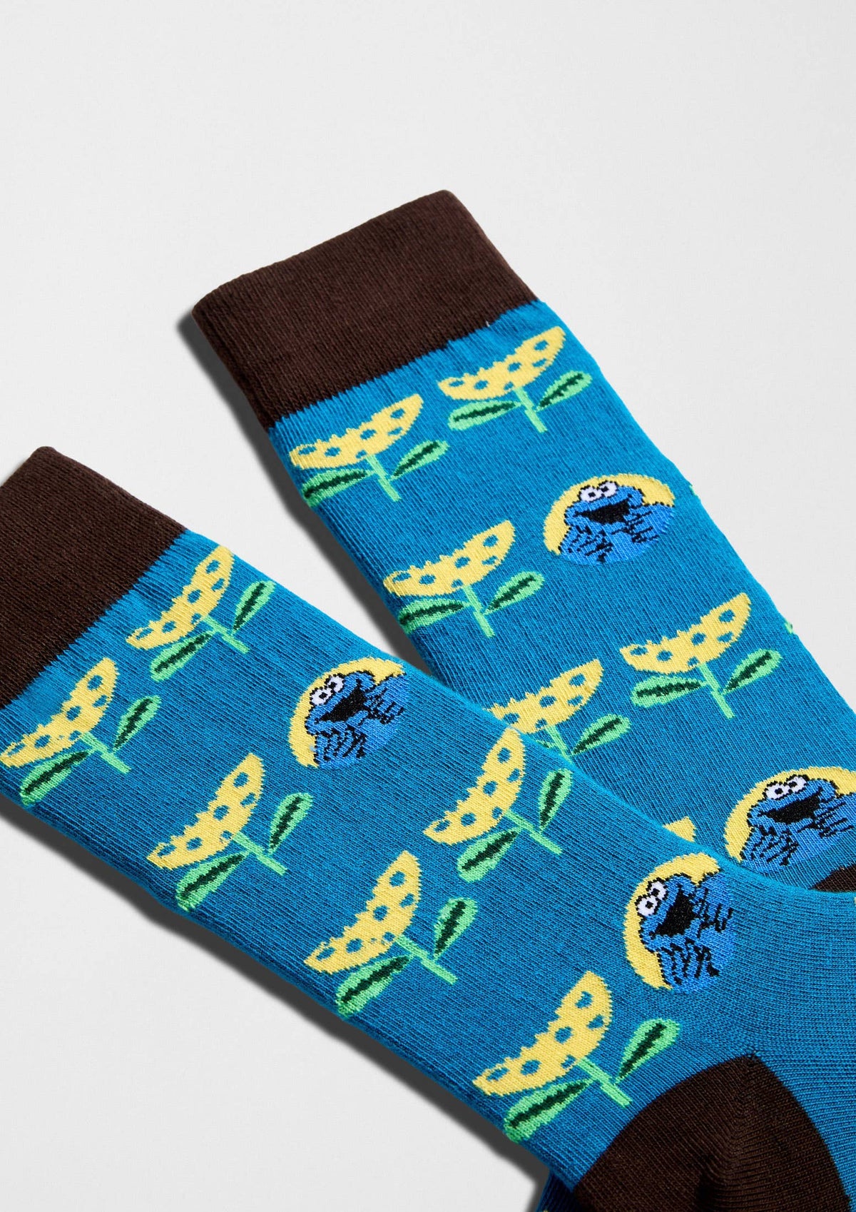 BeSesameStreet Cookie Monster Fleur - 100 % coton biologique