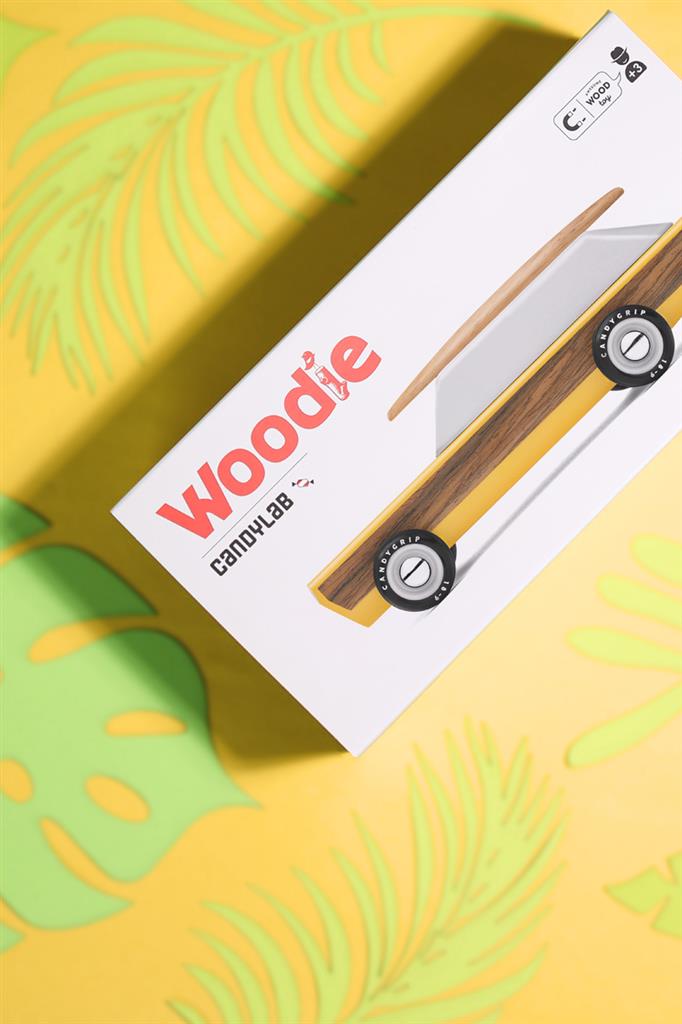Voiture en Bois Candycar World - Break avec Planche de Surf