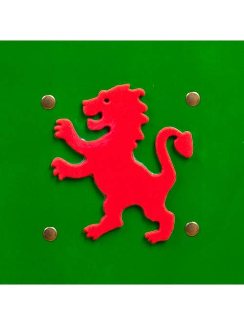 Bouclier Vert Kamelot Lion Rouge L