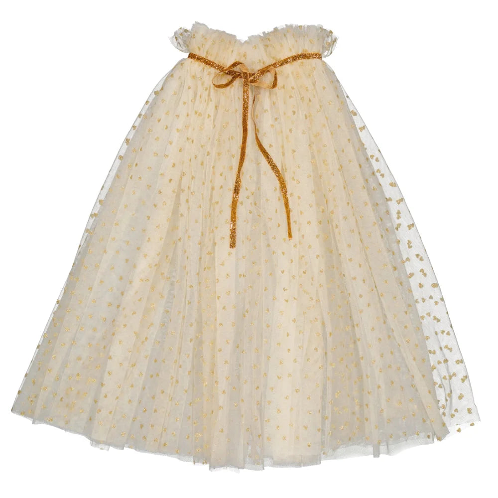 Capa Princesa - Corazones Dorados