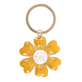 Sleutelhanger met gele madeliefjes
