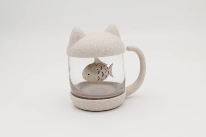 Tasse à thé Chat avec infuseur Poisson