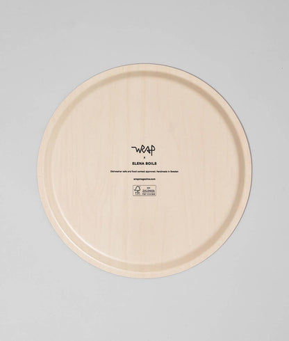 Plateau de service rond Cerises