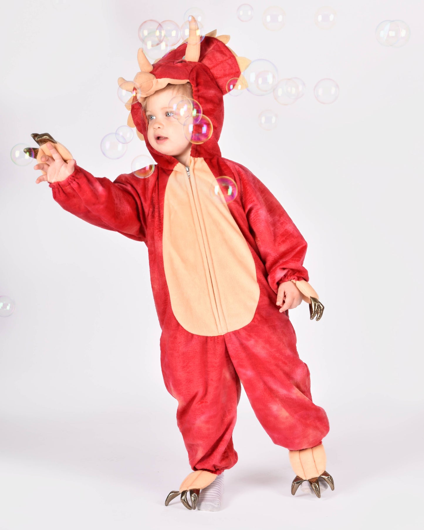 Combinaison dinosaure Tricératops pour enfants 4-6 ans (110-116 cm)
