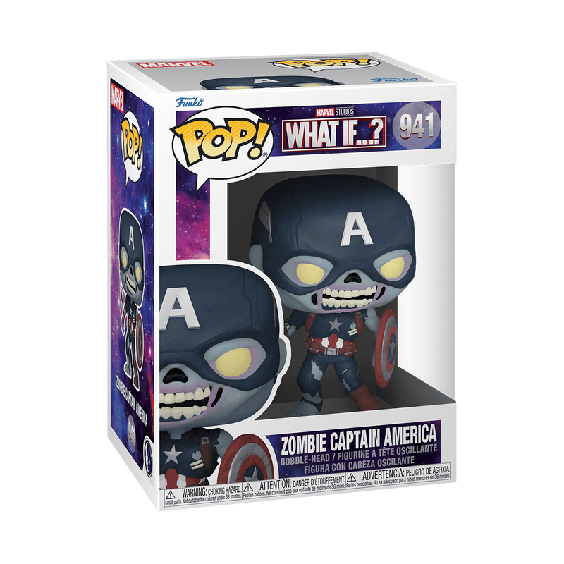 Pop! Zombie Captain America avec Bouclier